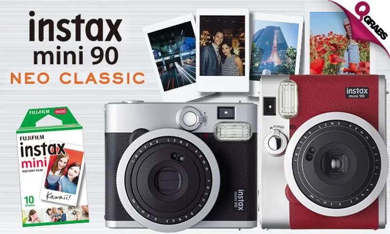 Fujifilm Instax Mini 90 Neo Classic with FREE One Pack Mini Film!